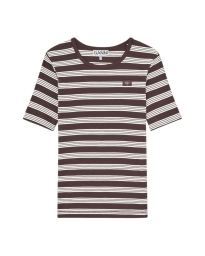 Ganni - RIB SHORT SLEEVE