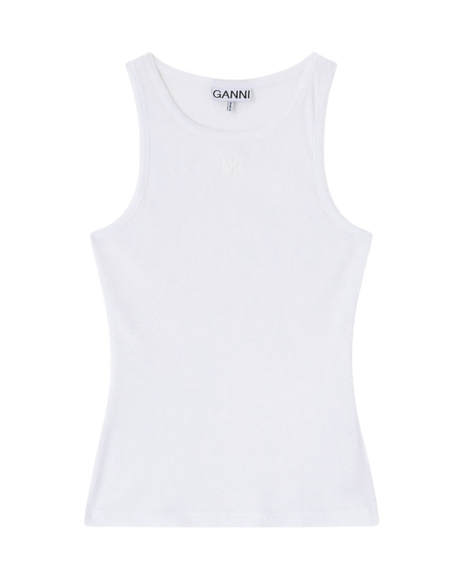 Ganni - TANK TOP HVID