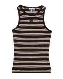 Ganni - RIB TANK TOP MOLE