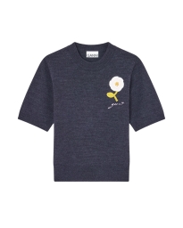 Ganni - CROCHET KORTÆRMET STRIK