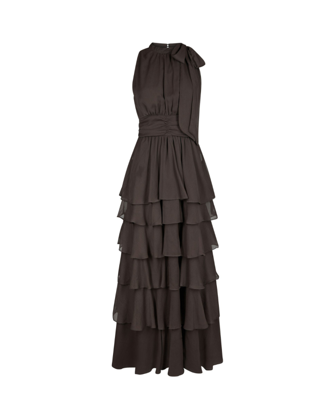Neo Noir - Marli Solid Chiffon Dress