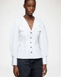 Ganni - Elegant Skjorte Bluse Ganni - Elegant Skjorte Bluse