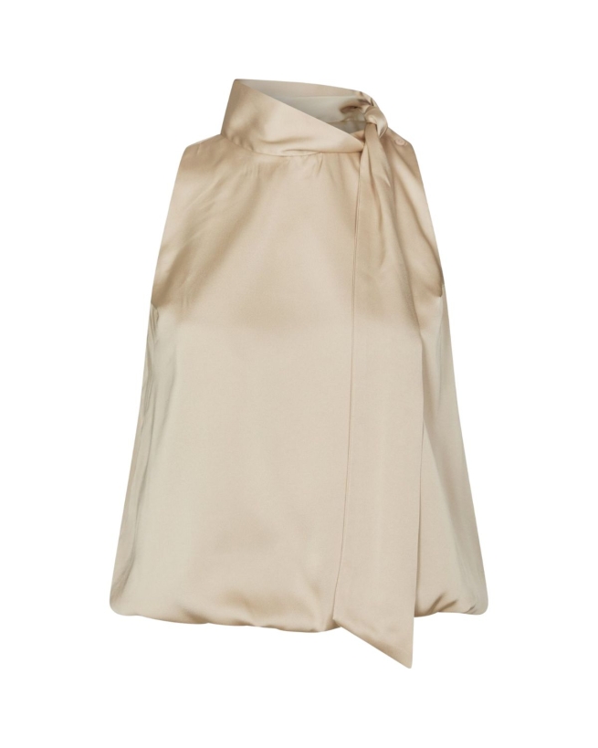 Neo Noir - Veda Drapy Satin Top