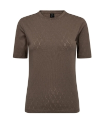 HYPEtheDETAIL - LOGO T-SHIRT BRUN