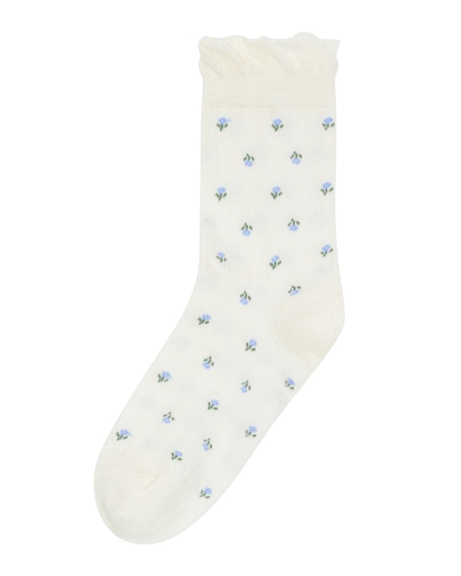 Plisse - SOLGA SOCK HVID