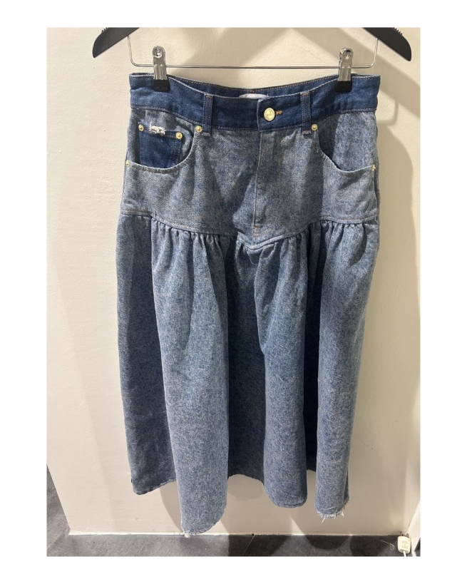 Ganni - PATCHWORK NEDERDEL