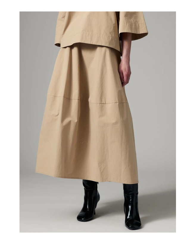 DAY Birger et Mikkelsen - Pipa Cottaline nederdel - TAUPE
