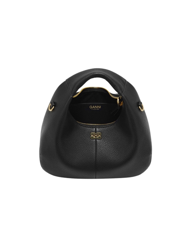 Ganni - MINI HOBO TASKE SORT