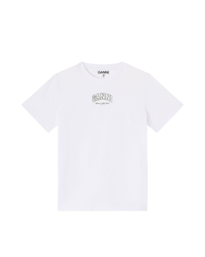 Ganni - T-SHIRT MED LOGO