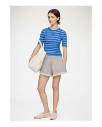 Ganni - Sweat shorts med blonder