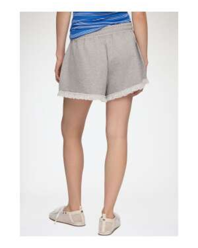 Ganni - Sweat shorts med blonder