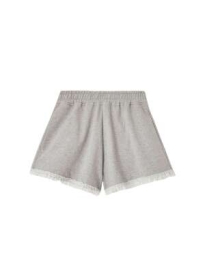 Ganni - Sweat shorts med blonder