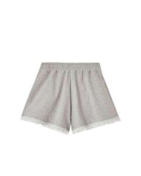 Ganni - Sweat shorts med blonder
