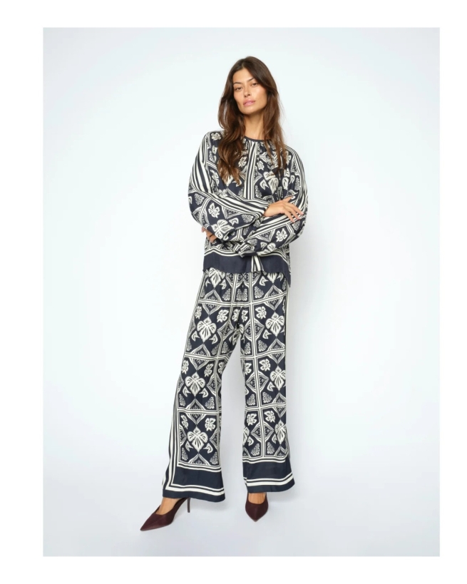 Mos Mosh - Measa linocut pant