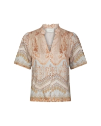 Neo Noir - Torana Flower Border Blouse Neo Noir - Torana Flower Border Blouse