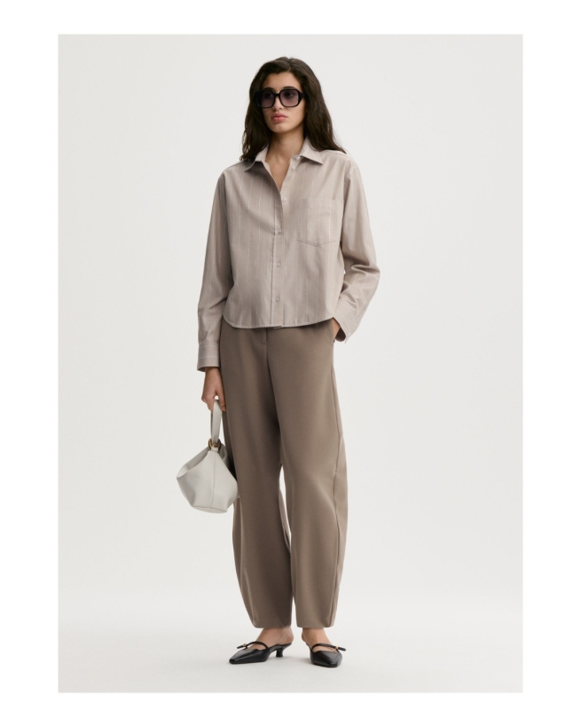 By Malene Birger - Audrey Cropped økologisk bomuldsskjorte