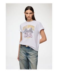 Ganni - T-shirt med mushroom teddy Ganni - T-shirt med mushroom teddy