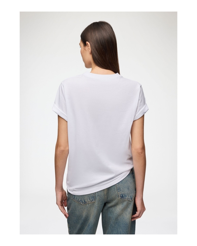 Ganni - T-shirt med mushroom teddy