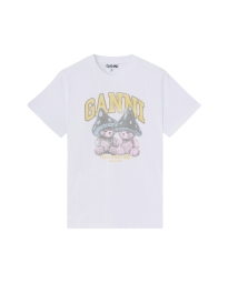 Ganni - T-shirt med mushroom teddy Ganni - T-shirt med mushroom teddy