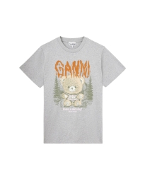 Ganni - T-shirt med forest teddy Ganni - T-shirt med forest teddy