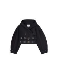 Ganni - WOLL HOODED JAKKE