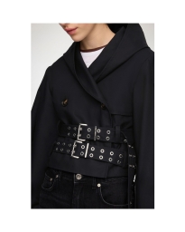 Ganni - WOLL HOODED JAKKE