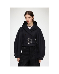 Ganni - WOLL HOODED JAKKE