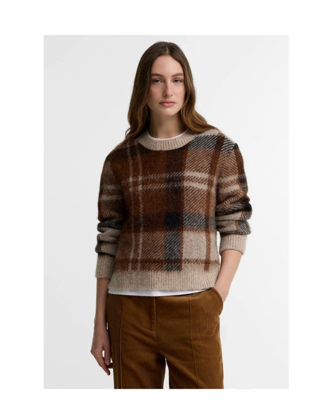 BARBOUR - Glendyn Tartan Crew Neck Jumper