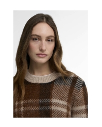 BARBOUR - Glendyn Tartan Crew Neck Jumper BARBOUR - Glendyn Tartan Crew Neck Jumper