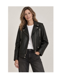 Notyz - Oversized Bikerjakke i Lammeskind Notyz - Oversized Bikerjakke i Lammeskind