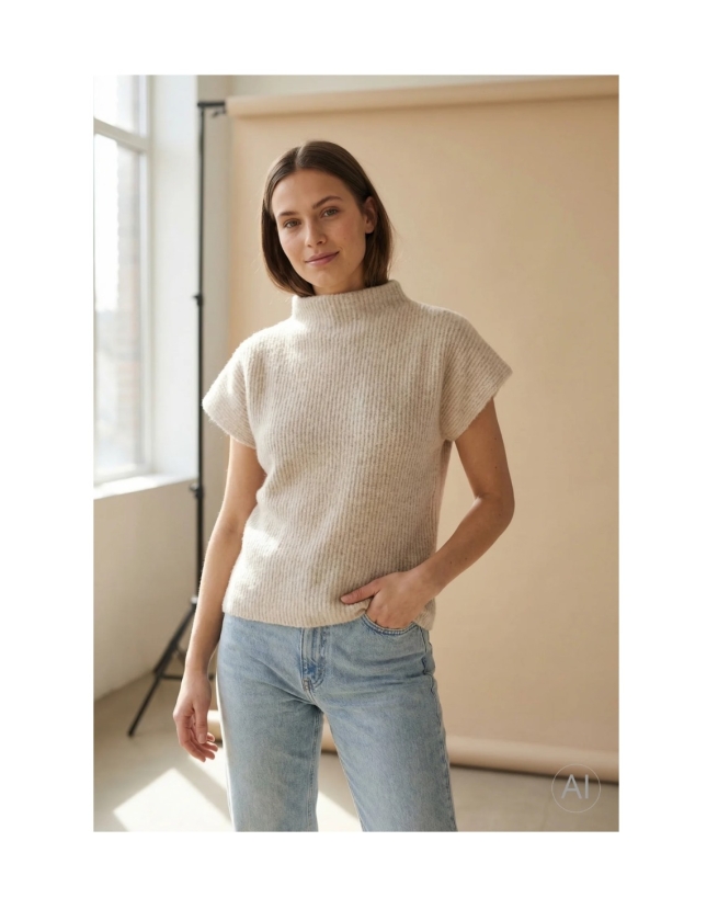 Notyz - Cashmere Strik med Vaskebjørns-garn