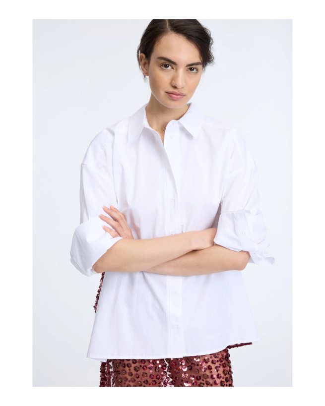 Munthe - Oversize Skjorte med Pailletdetaljer