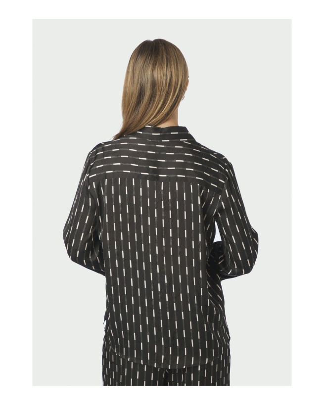 Neo Noir - Mistan Print Shirt Dark Brown