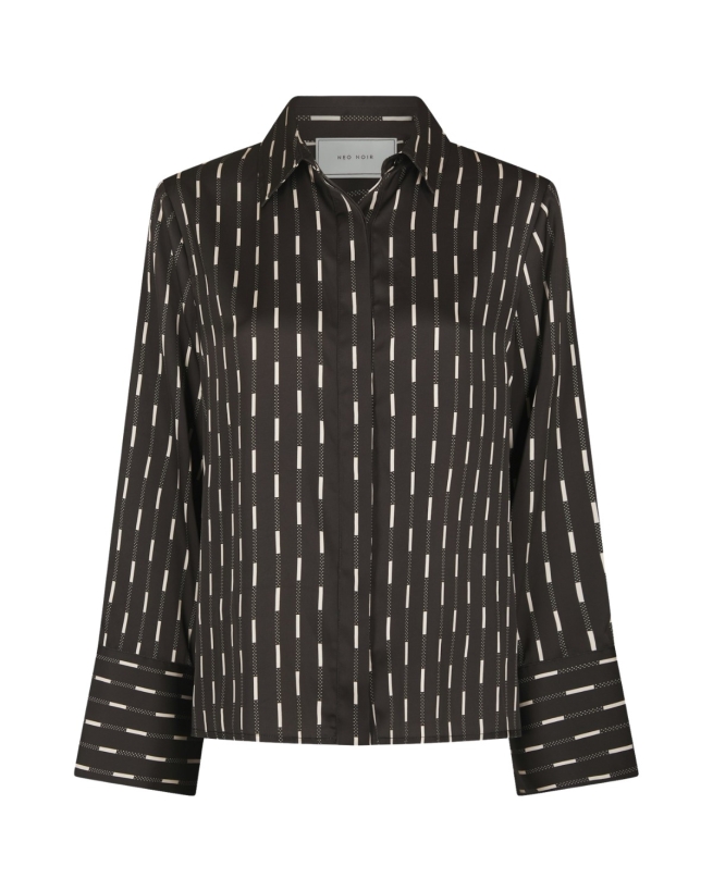 Neo Noir - Mistan Print Shirt Dark Brown