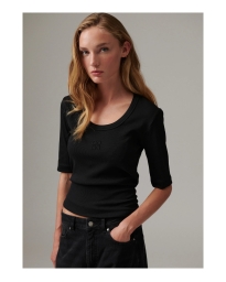 DAY Birger et Mikkelsen - DAY Ribbed T-shirt Black DAY Birger et Mikkelsen - DAY Ribbed T-shirt Black