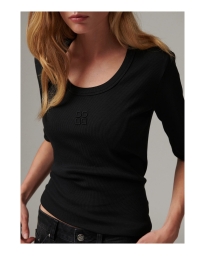 DAY Birger et Mikkelsen - DAY Ribbed T-shirt Black DAY Birger et Mikkelsen - DAY Ribbed T-shirt Black
