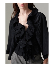 DAY Birger et Mikkelsen - Crinkled Cardigan Top Black DAY Birger et Mikkelsen - Crinkled Cardigan Top Black