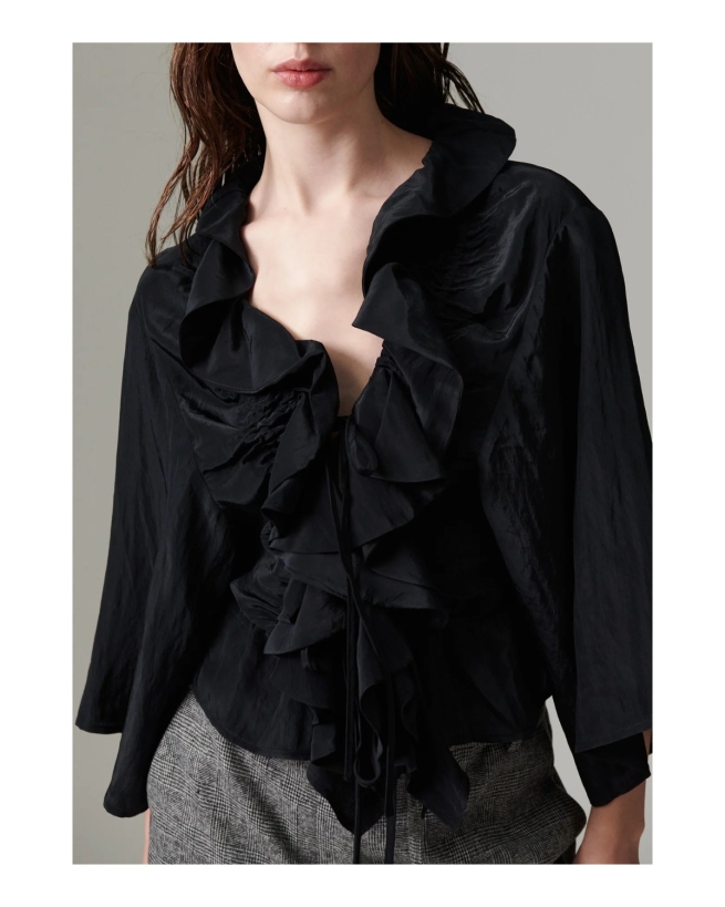 DAY Birger et Mikkelsen - Crinkled Cardigan Top Black