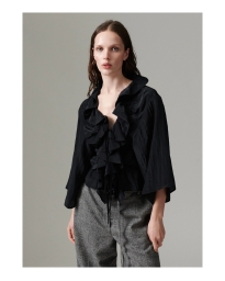DAY Birger et Mikkelsen - Crinkled Cardigan Top Black DAY Birger et Mikkelsen - Crinkled Cardigan Top Black