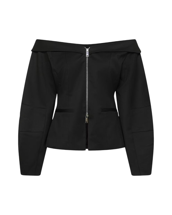 Gestuz - Off-Shoulder Blazer Black