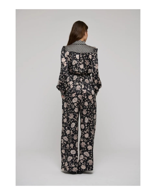 Kudibal - MARGIT SILKEBLUSE MED BLOMSTERPRINT