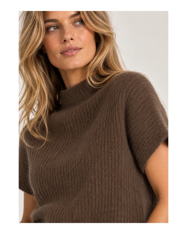 Notyz - Cashmere Raccoon Strikbluse