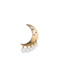 Jane Kønig - PEARL MOON EARRING GULD